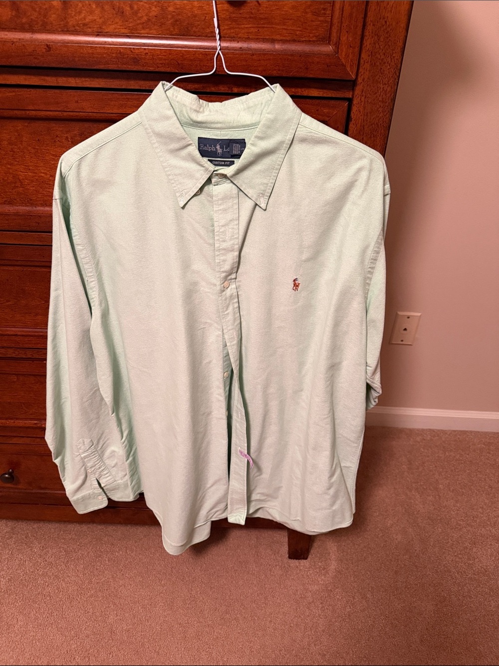 Ralph Lauren Mint Green Long-Sleeve Button-Down Shirt